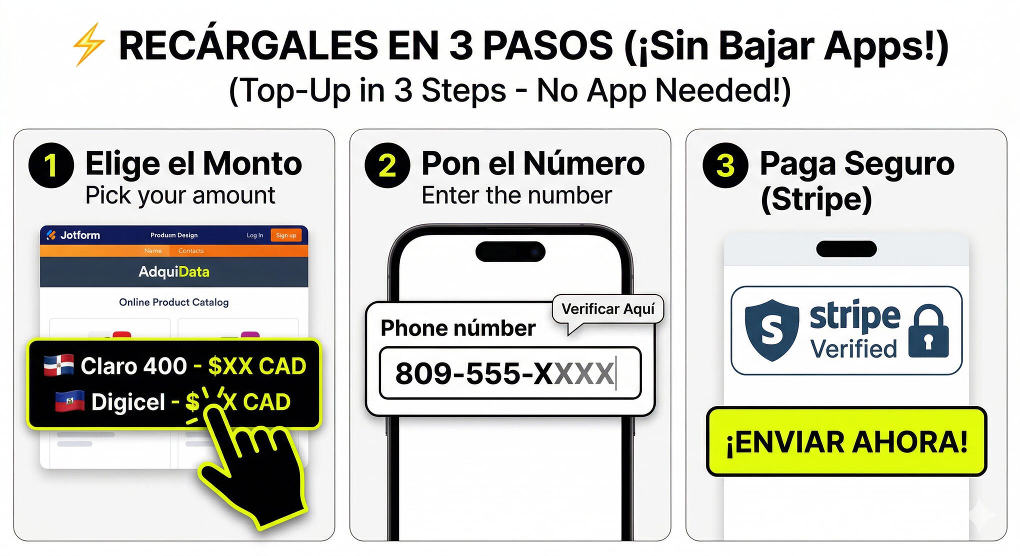 Top Up in 3 Steps Top Up in 3 Steps